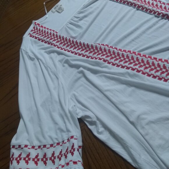 Cardigan with Red Thread Details in the Front and Sleeves - Picture 2 of 6